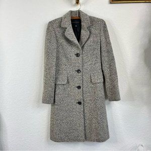 Banana Republic Tweed Midi Overcoat Jacket